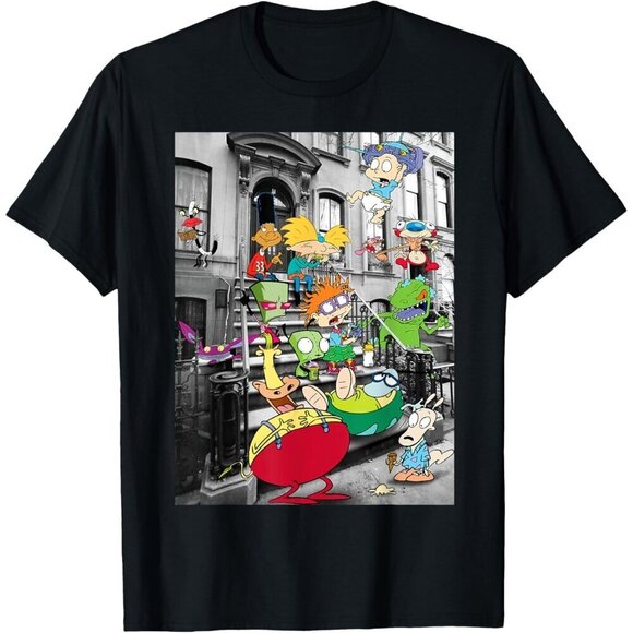 🆕Brand New - Men Black Nickelodeon Stoop T Shirts